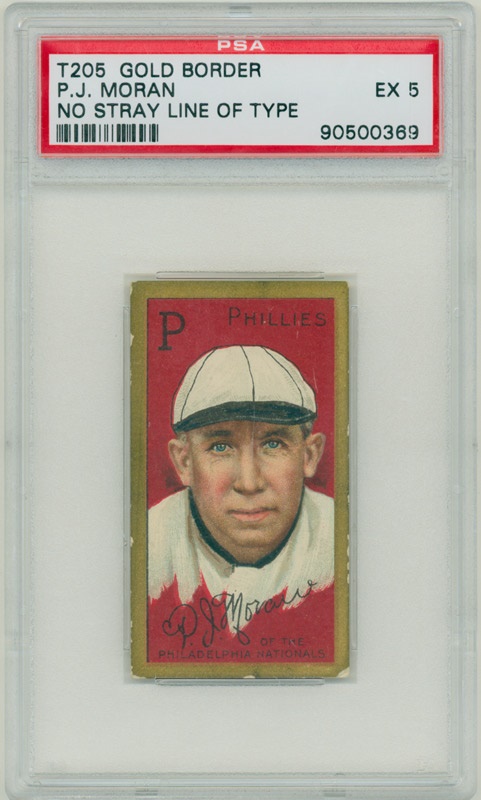 - T205 P. J. Moran No Stray Line of Type PSA 5 EX