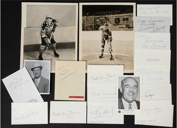 Hockey - Large NHL Autograph Collection With Shore, Plante & Orr (300+)