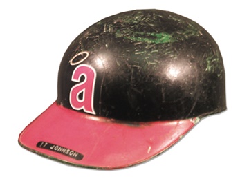 Game Used Baseball Jerseys and Equipment - 1971 Alex Johnson Game Worn Batting Helmet