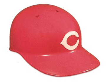 Game Used Baseball Jerseys and Equipment - 1970 Cincinnati Reds Game Worn Batting Helmet