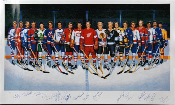 Hockey - NHL 500 Goal Scorers Autographed Print
