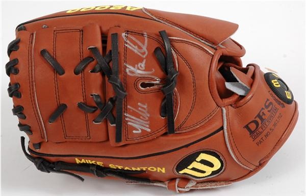 Mike Stanton New York Yankees Game Glove-Autographed