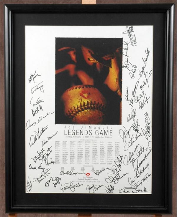 - 2001 Joe DiMaggio Legends Game Signed Display