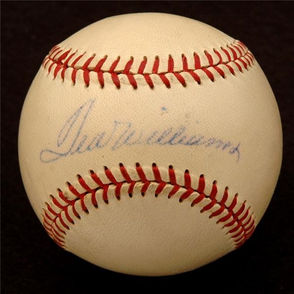 Sports Autographs - 1950's Ted Williams Single Signed Harridge AL Baseball