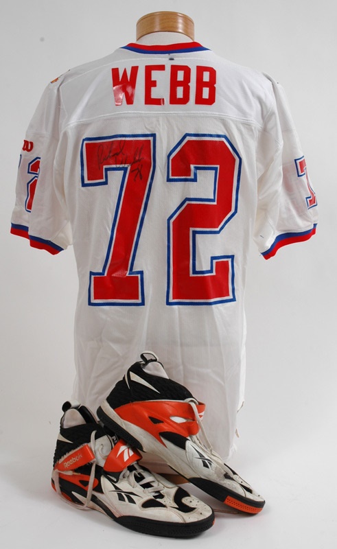 Football - Richmond Webb 1994 Pro Bowl Jersey And Dolphins Spikes