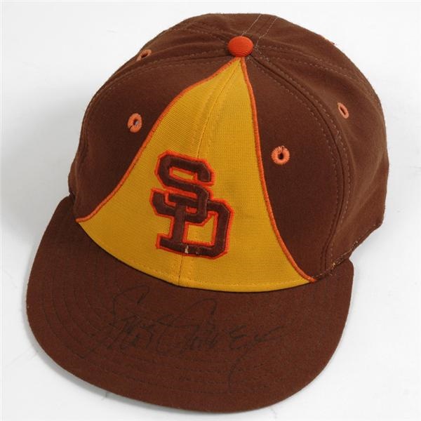 - Steve Garvey Game Worn Signed Padres Hat