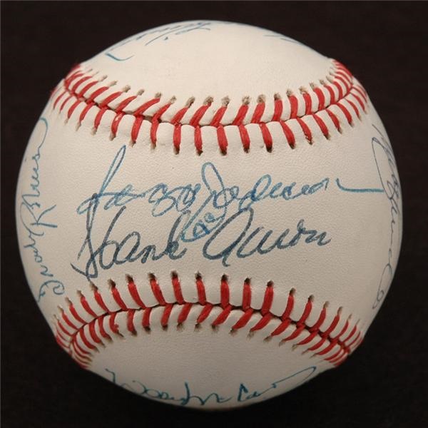Sports Autographs - 500 HR Club Autographed Baseball With Mantle & Williams
