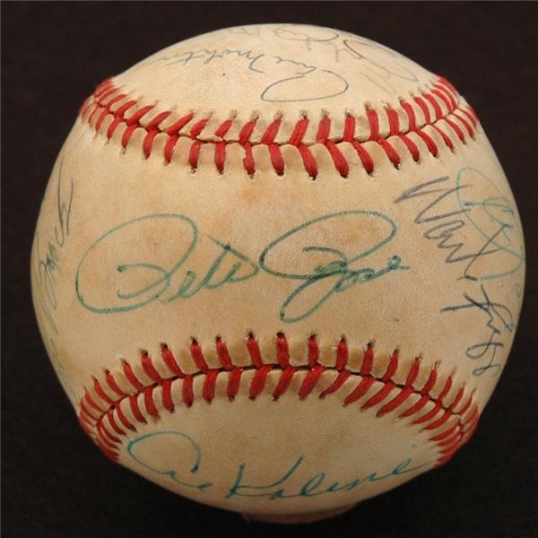 - 3000 Hit Club Signed Baseball With 15 Autographs