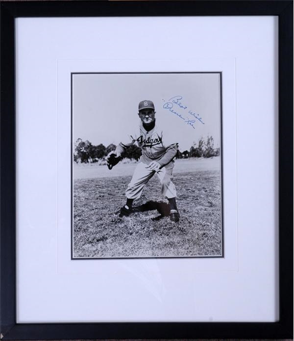 - COLLECTION OF (6) FRAMED BROOKLYN DODGERS SIGNED PHOTOS