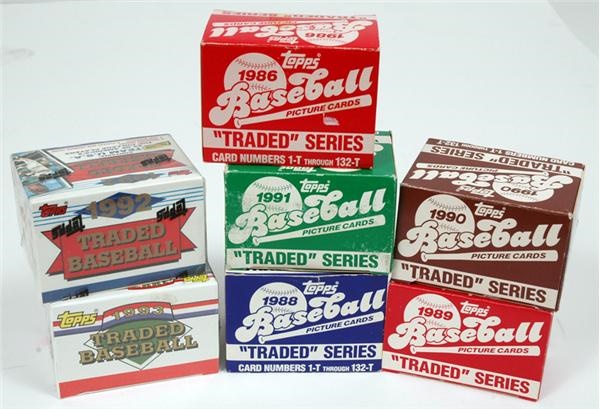 Cards - Topps Traded  Set Run 1986-1993
