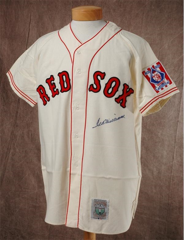 Sports Autographs - Ted Williams Autographed 1939 Mitchell & Ness Red Sox Jersey