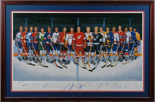 Hockey - 500 Goal Scorer Autographed And Framed Print