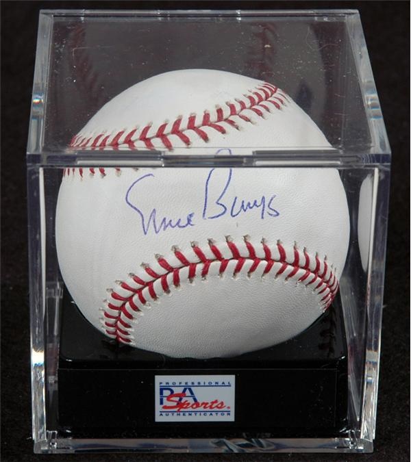 Sports Autographs - Ernie Banks Single Signed Baseball PSA 10 Gem Mint