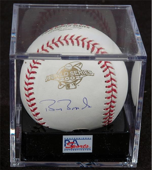 - Barry Bonds Single Signed Baseball PSA 9