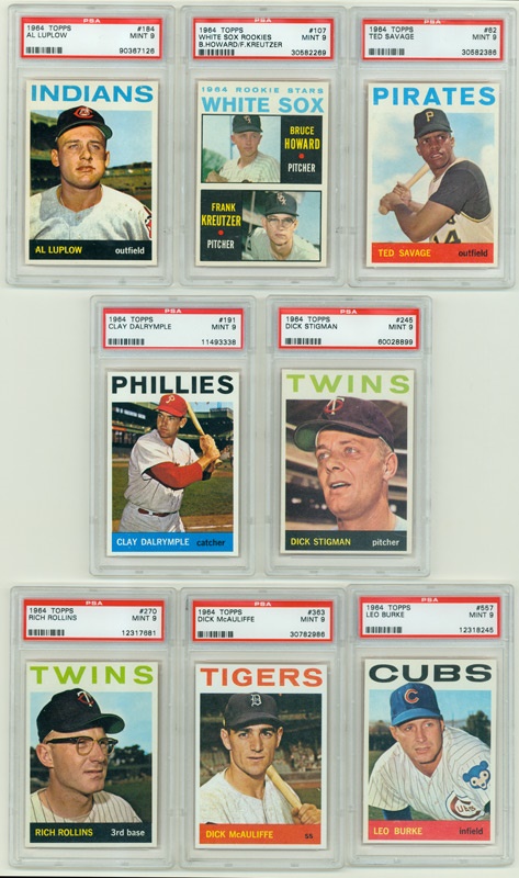 Cards - 1964 Topps Baseball PSA 9 Collection (8)