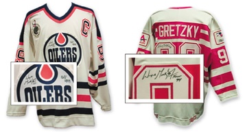 - 1990's Two Autographed Wayne Gretzky Upper Deck Jerseys