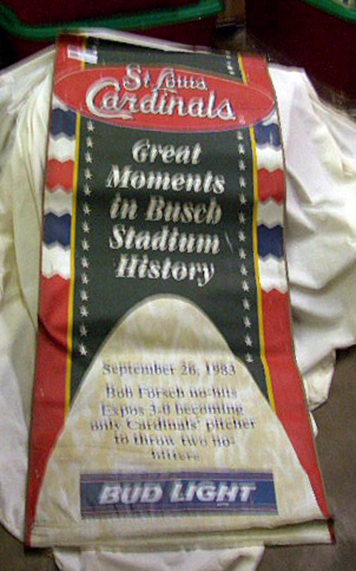 Stadium Artifacts - Complete Set of "Great Moments In Busch Stadium History" Banners (35)