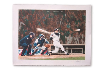 NY Yankees, Giants & Mets - Reggie Jackson Signed Lithograph (22x28")