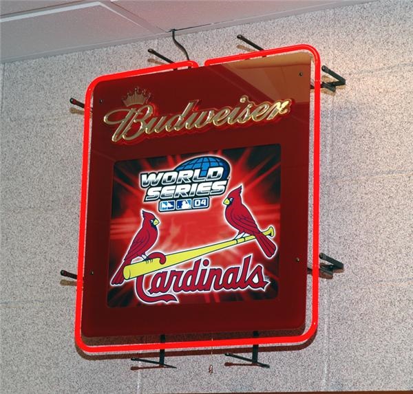 Home Field Advantage - Cardinals “World Series 2004”  Neon Budweiser Sign