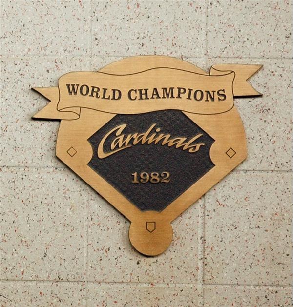 Signs Of The Times - World Champions Brass Plaque 1982