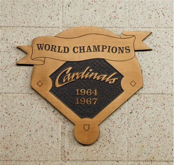Signs Of The Times - World Champions Brass Plaque 1964 &1967