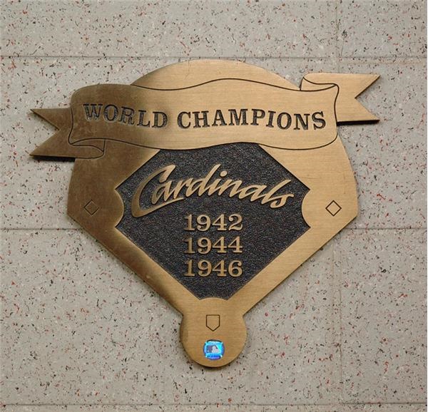Signs Of The Times - World Champions Brass Plaque 1942,1944 & 1946
