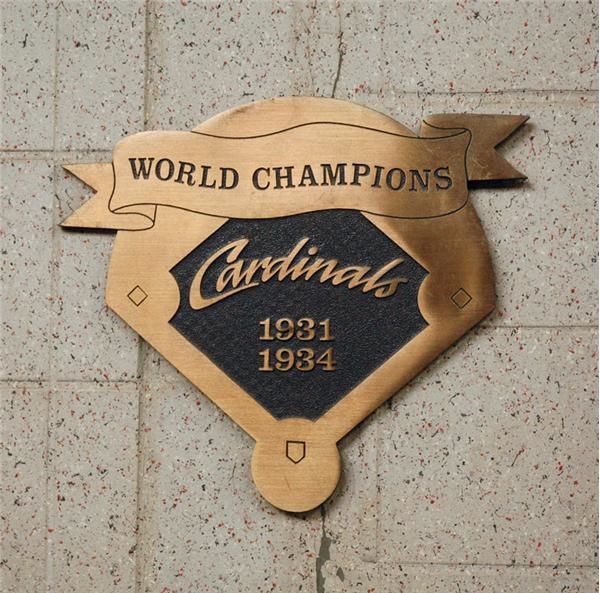 Signs Of The Times - World Champions Brass Plaque 1931 & 1934