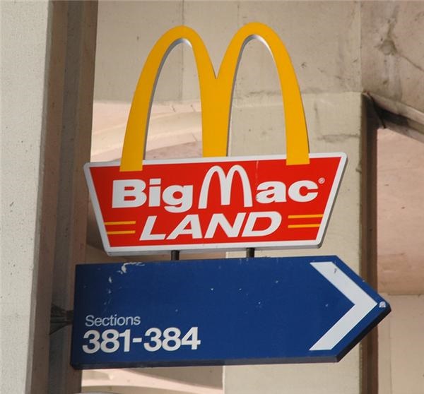 Peanuts, Popcorn & Cracker Jacks - Big Mac Land Sign from Busch Stadium 300 Level