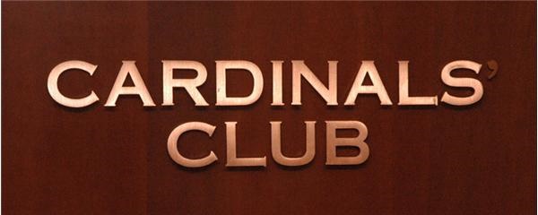 Members Only - Brass Letters from Cardinals Club Entrance
