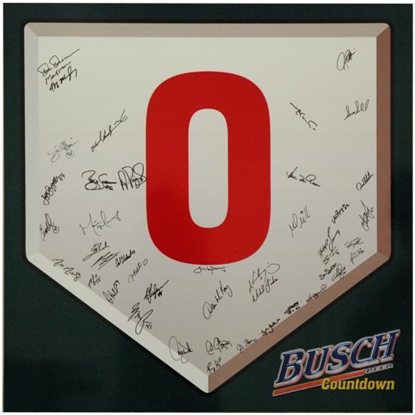Signs Of The Times - Commemorative Zero Countdown Sign    2005 Player Signed