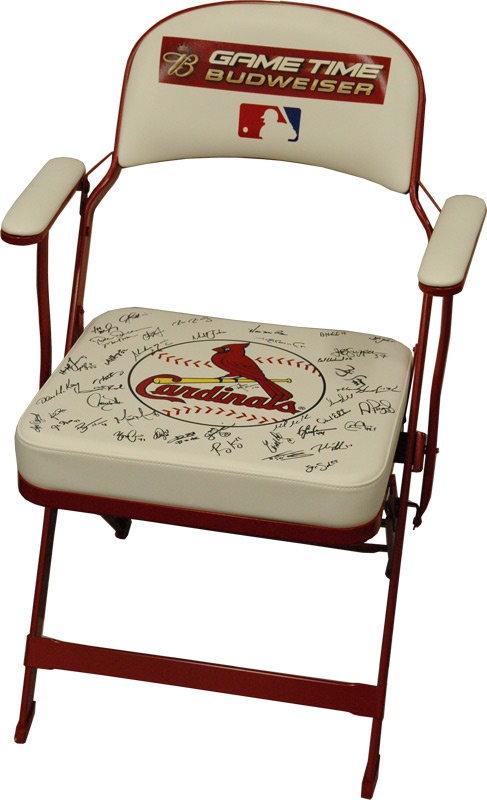 Cardinals  Team Signed Locker Room Chair