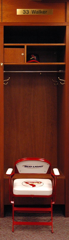 Larry Walker’s Signed Cardinals Locker with Nameplate and Chair