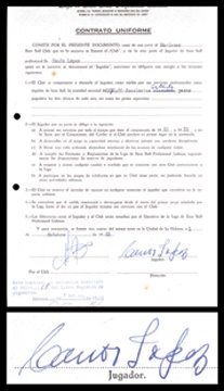 - 1952-53 Cando Lopez Marianao Tigers Contract