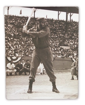 - Spectacular Fidel Castro Baseball Photograph