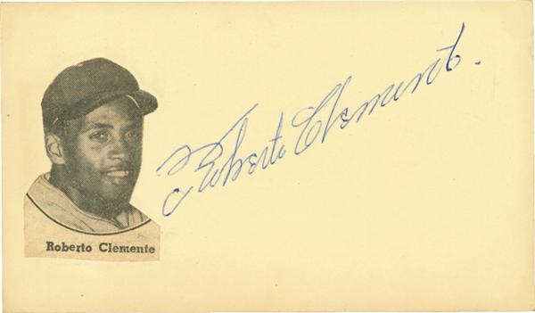 Signed Government Postcards - 1955 Roberto Clemente Signed Government Postcard (Rookie Year Autograph)