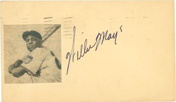 Signed Government Postcards - 1954 Willie Mays Signed Government Postcard