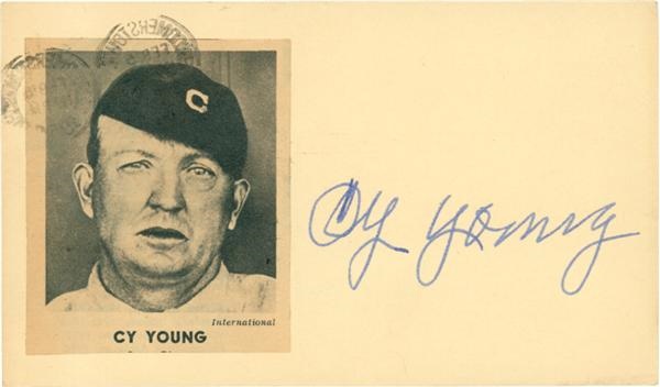 Signed Government Postcards - Cy Young Signed Government Postcard