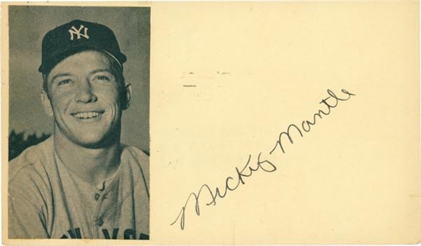Signed Government Postcards - 1953 Mickey Mantle Signed Government Postcard