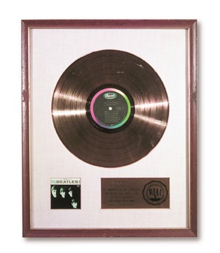 The Beatles - Beatles "Meet The Beatles" RIAA White Matte Award, 1964 (17 ?"x21 ?")