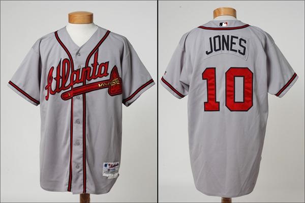 Baseball Equipment - 2002 Chipper Jones Game Worn Jersey