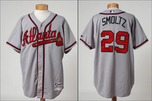 Baseball Equipment - 2002 John Smoltz Game Worn Jersey