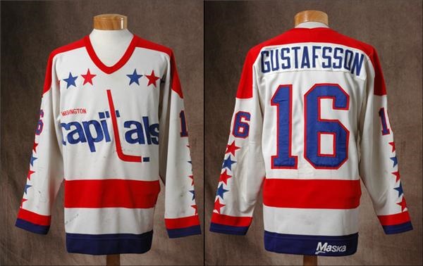 Hockey Sweaters - Bengt Gustafsson Game Used Washington Capitals Jersey