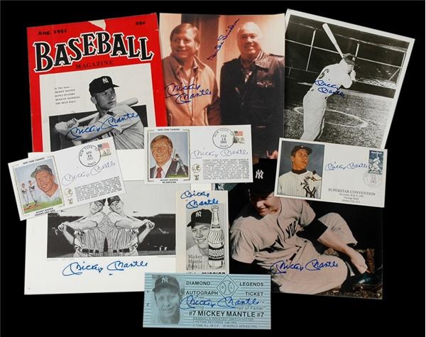 Mantle and Maris - Mickey Mantle Signed Collection (12)