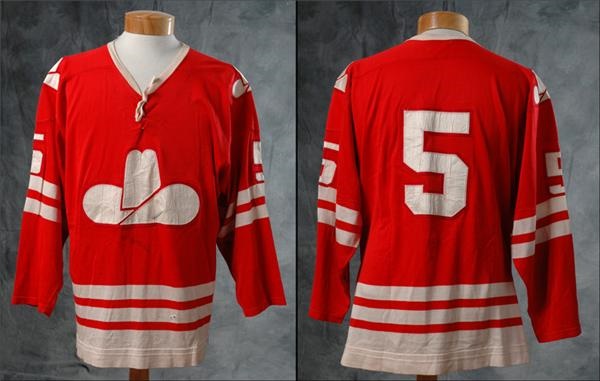 Hockey Sweaters - 1975-76 Don Tannahill Calgary Cowboys 
Game Worn Jersey