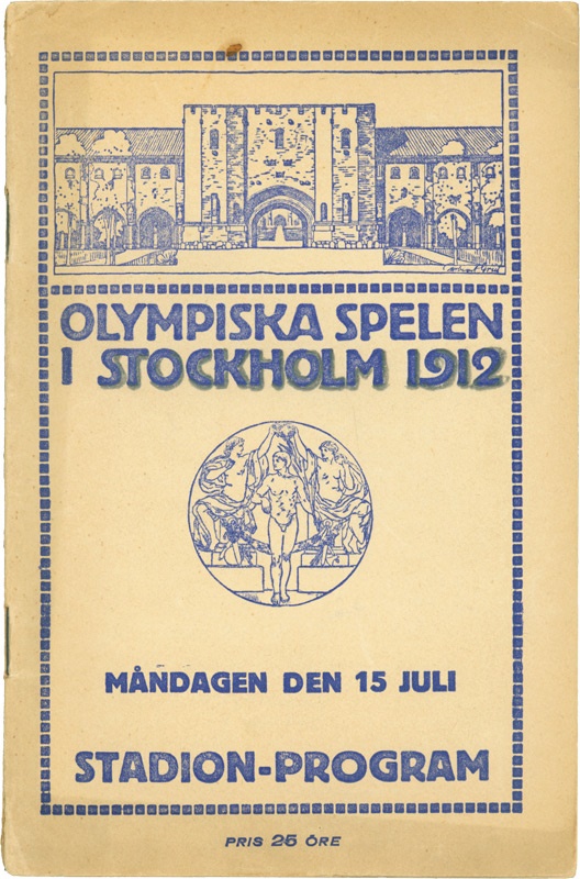 - 1912 Olympics Decathlon Finals Program With Jim Thorpe