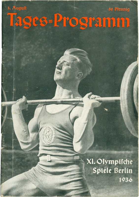 1936 Olympics Program With Jesse Owens 100 Meter Finals