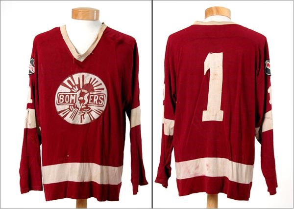 Hockey Sweaters - 1968-69 Ray Martyniuk Flin Flon Bombers 
Game Worn Jersey