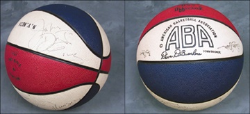 - The Last Ever - 1975-76 World Champion New York Nets Signed Basketball