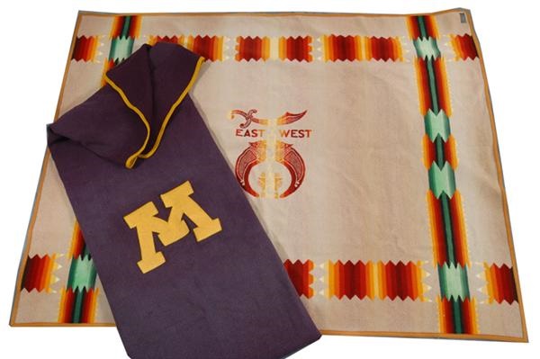 The Bruce Smith Heisman Collection - Shriners & University Of Minnesota Blankets