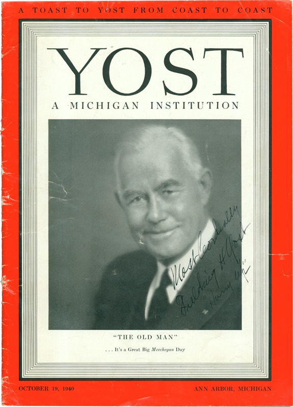 The Bruce Smith Heisman Collection - Fielding H. Yost Autographs
